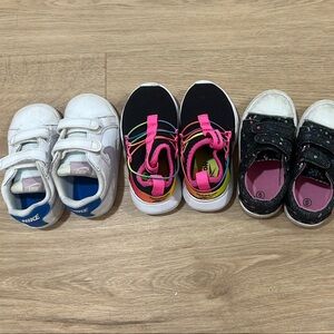 Kids White and Blue Sneakers